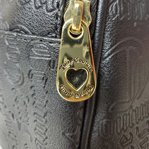 JUICY COUTURE black deboss shout it out backpack - Picture 5 of 6
